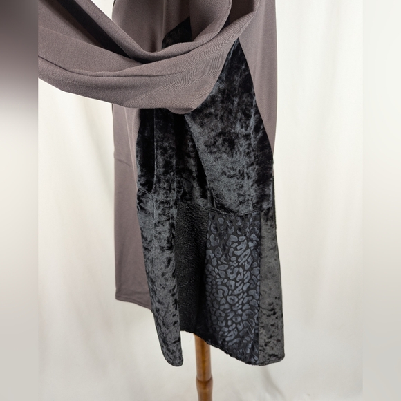 Logo Lori Goldstein Lavish Blazer Jacket Callie Gray Black Velour Womens 2X - Picture 5 of 9